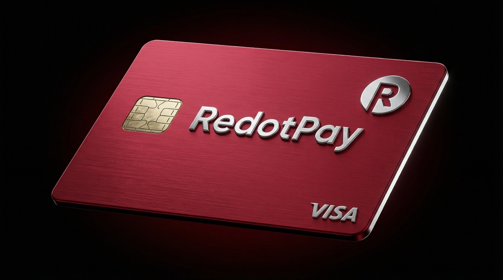 Cartão RedotPay em fundo escuro